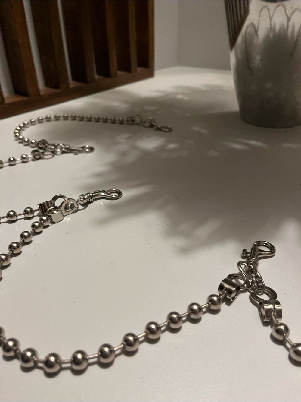 Dolls Kill Round Up Silver Ball Chain Draped Body Chain Belt Y2K Alt Grunge
